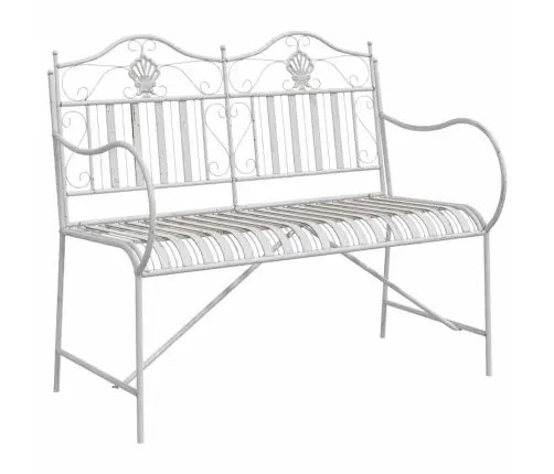 Sols Balts Metāls 103.5 X 59 X 89 Cm Izturīgs Āra Sols Vidaxl