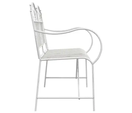 Sols Balts Metāls 103.5 X 59 X 89 Cm Izturīgs Āra Sols Vidaxl