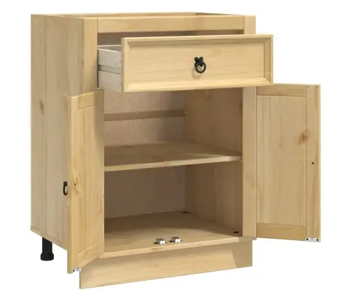 Plakans Ar Atvilktni Medus 60 X 46 X 81,5 Cm Ciets Priedes Koks Vidaxl