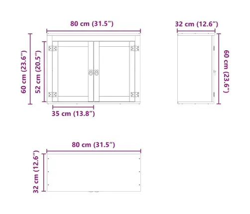 Plakans Ar Plauktu Medus 60 X 32 X 40 Cm Ciets Priedes Koks Vidaxl