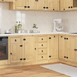 Plakans Ar Atvilktni Medus 80 X 46 X 81 Cm Ciets Priedes Koks Vidaxl