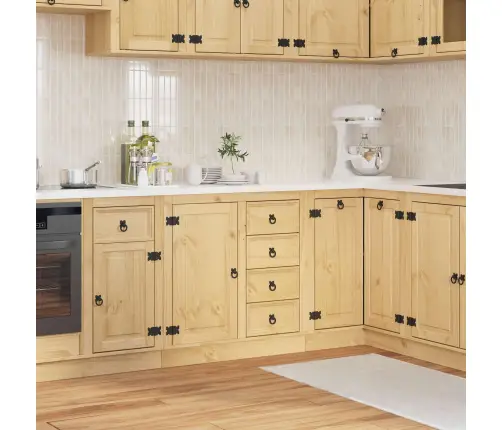 Plakans Ar Atvilktni Medus 80 X 46 X 81,5 Cm Ciets Priedes Koks Vidaxl