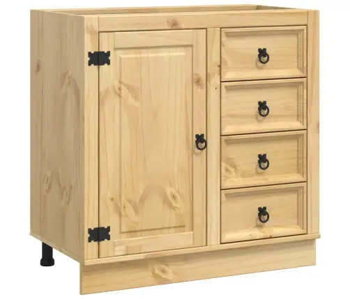 Plakans Ar Atvilktni Medus 80 X 46 X 81,5 Cm Ciets Priedes Koks Vidaxl