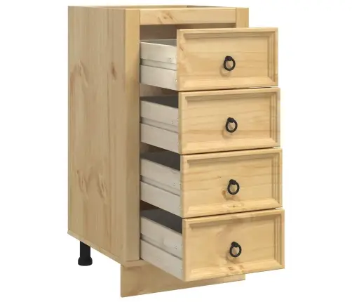 Plakans Ar Atvilktni Medus 40 X 46 X 81,5 Cm Ciets Priedes Koks Vidaxl