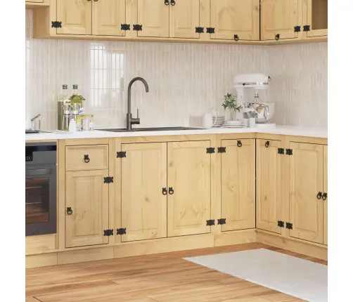 Plakans Ar Durvīm Medus 80 X 46 X 81,5 Cm Ciets Priedes Koks Vidaxl