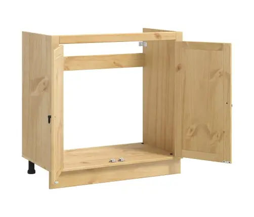 Plakans Ar Durvīm Medus 80 X 46 X 81,5 Cm Ciets Priedes Koks Vidaxl