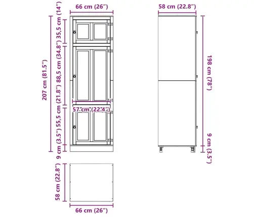 Plakans Ar Plauktu Medus 60 X 32 X 40 Cm Ciets Priedes Koks Vidaxl