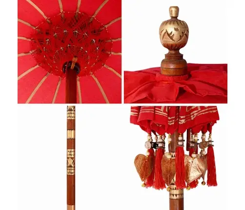 Baliešu Lietussargs Sarkana (90-100) X 260 Cm Vidaxl