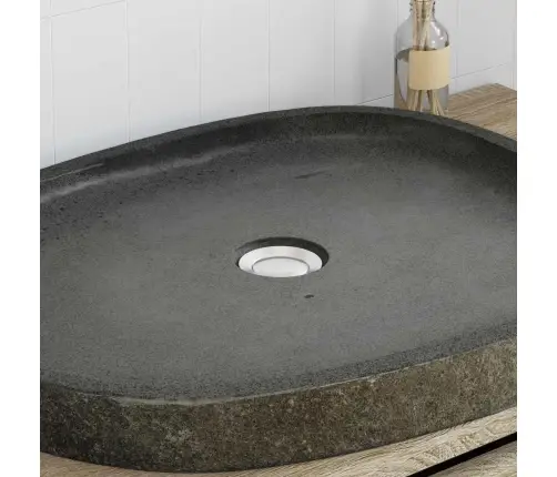 Izlietne Pelēka (55-65) X (40-50) X 6 Cm Upes Akmens Vidaxl