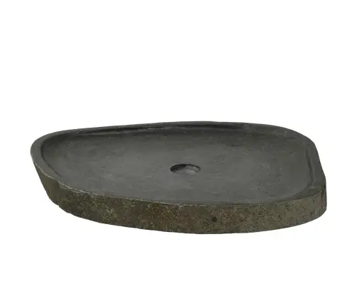 Izlietne Pelēka (55-65) X (40-50) X 6 Cm Upes Akmens Vidaxl