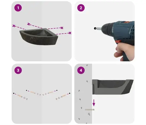 Izlietne Pelēka (55-65) X (40-50) X 6 Cm Upes Akmens Vidaxl