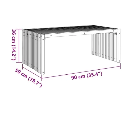 Aia Kõrvalaud Pruun 90 X 50 X 36 Cm Tugev Tiikpuu