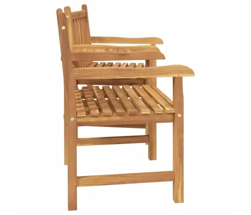 Āra Krēsli Ar Plauktu Ģeometriskais Ar Uzglabāšanu Brūna 152 X 63 X 89 Cm Masīvs Tīkkoks Vidaxl