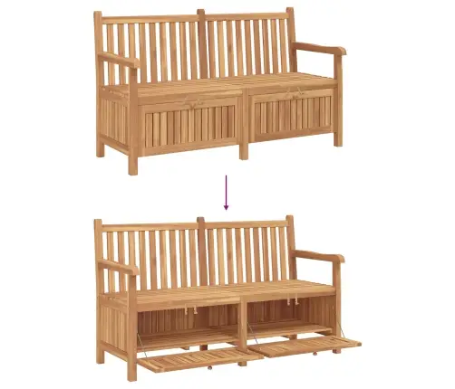 Suoliukas Su Saugykla Ruda 150 X 60 X 90 Cm Kieto Teka Medžio