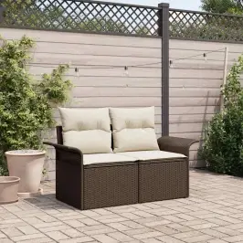 Sodo Sofa Su Pagalve Ruda 141 X 62 X 69Cm Poliratanas