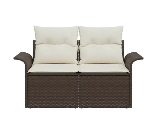 Sodo Sofa Su Pagalve Ruda 141 X 62 X 69Cm Poliratanas Sodo Sofa Su Pagalve Ruda 141 X 62 X 69Cm Poliratanas