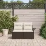 Dārza Dīvāns Ar Spilvenu Brūna 141 X 62 X 69Cm Poliratāns Vidaxl Dārza Dīvāns Ar Spilvenu Brūna 141 X 62 X 69Cm Poliratāns Vidaxl