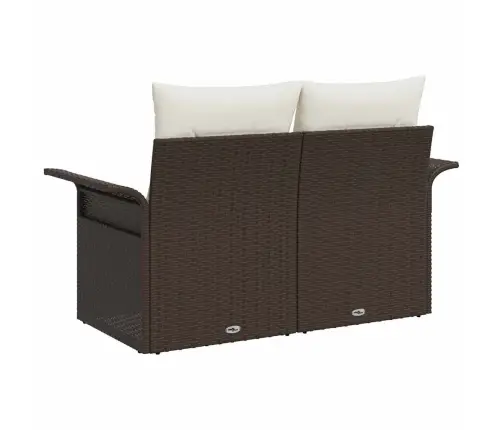 Dārza Dīvāns Ar Spilvenu Brūna 141 X 62 X 69Cm Poliratāns Vidaxl Dārza Dīvāns Ar Spilvenu Brūna 141 X 62 X 69Cm Poliratāns Vidaxl