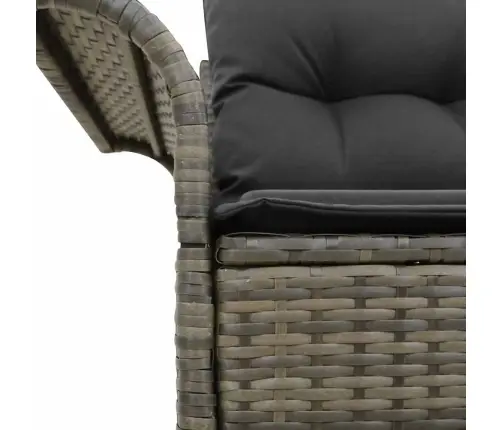 Dārza Dīvāns Ar Spilvenu Pelēka 141 X 62 X 69Cm Poliratāns Vidaxl Dārza Dīvāns Ar Spilvenu Pelēka 141 X 62 X 69Cm Poliratāns Vidaxl