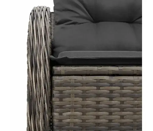 Dārza Dīvāns Ar Spilvenu Pelēka 121 X 62 X 69Cm Poliratāns Vidaxl