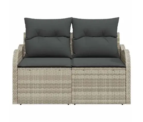 Dārza Dīvāns Gaiši Pelēks 121 X 62 X 69Cm Poliratāns Vidaxl Dārza Dīvāns Gaiši Pelēks 121 X 62 X 69Cm Poliratāns Vidaxl