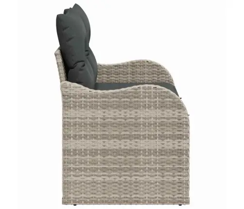 Dārza Dīvāns Gaiši Pelēks 121 X 62 X 69Cm Poliratāns Vidaxl Dārza Dīvāns Gaiši Pelēks 121 X 62 X 69Cm Poliratāns Vidaxl