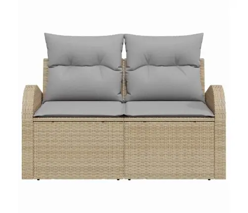Sodo Sofa Su Pagalve Smėlio 124 X 62 X 69Cm Poliratanas Sodo Sofa Su Pagalve Smėlio 124 X 62 X 69Cm Poliratanas