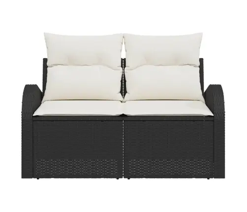 Dārza Dīvāns Melna 124 X 62 X 69Cm Poliratāns Vidaxl