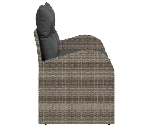 Dārza Dīvāns Ar Spilvenu Pelēka 124 X 62 X 69Cm Poliratāns Vidaxl Dārza Dīvāns Ar Spilvenu Pelēka 124 X 62 X 69Cm Poliratāns Vidaxl