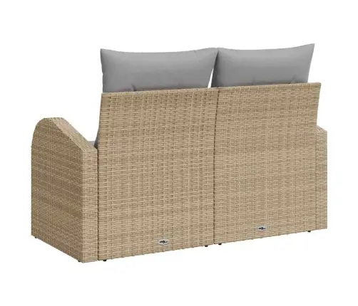 Sodo Sofa Su Pagalve Smėlio 124 X 62 X 69Cm Poliratanas
