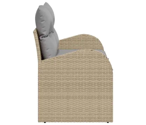 Sodo Sofa Su Pagalve Smėlio 124 X 62 X 69Cm Poliratanas