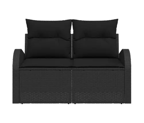 Dārza Dīvāns Ar Spilvenu Melna 124 X 62 X 69Cm Poliratāns Vidaxl Dārza Dīvāns Ar Spilvenu Melna 124 X 62 X 69Cm Poliratāns Vidaxl