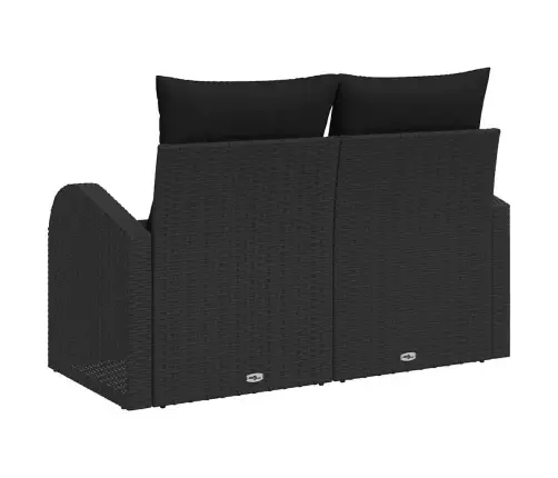 Dārza Dīvāns Ar Spilvenu Melna 124 X 62 X 69Cm Poliratāns Vidaxl Dārza Dīvāns Ar Spilvenu Melna 124 X 62 X 69Cm Poliratāns Vidaxl