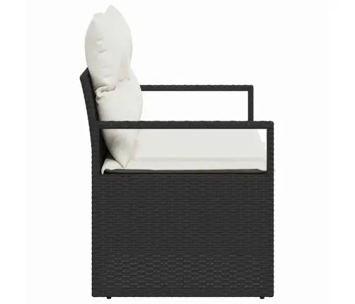 Dārza Dīvāns Ar Spilvenu Melna 120 X 62 X 69Cm Poliratāns Vidaxl Dārza Dīvāns Ar Spilvenu Melna 120 X 62 X 69Cm Poliratāns Vidaxl