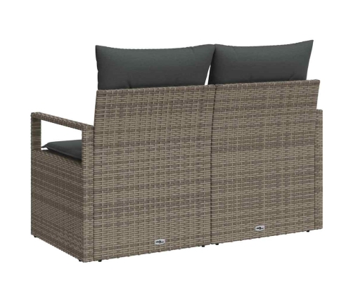 Dārza Dīvāns Ar Spilvenu Pelēka 120 X 62 X 69Cm Poliratāns Vidaxl