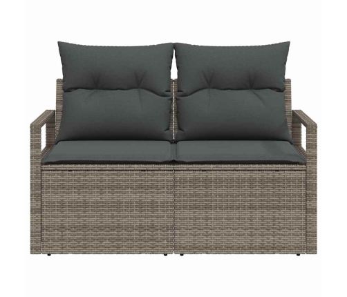 Dārza Dīvāns Ar Spilvenu Pelēka 120 X 62 X 69Cm Poliratāns Vidaxl