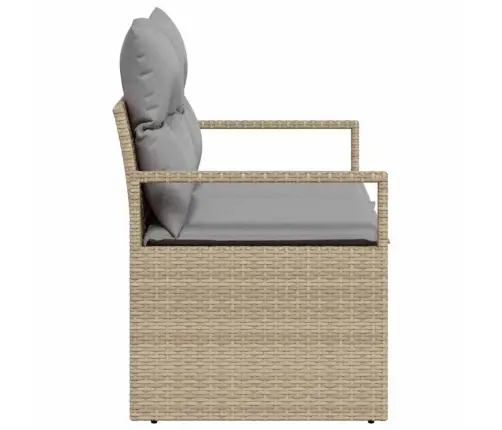 Dārza Dīvāns Ar Spilvenu Bēša 120 X 62 X 69Cm Poliratāns Vidaxl