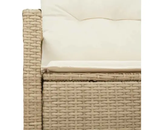 Dārza Dīvāns Ar Spilvenu Bēša 120 X 62 X 69Cm Poliratāns Vidaxl