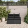 Dārza Dīvāns Ar Spilvenu Melna 120 X 62 X 69Cm Poliratāns Vidaxl