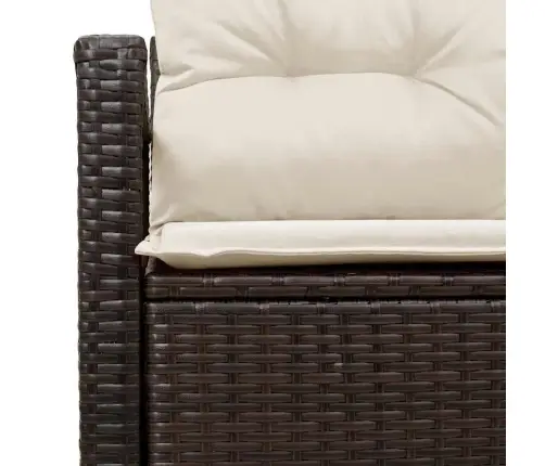 Dārza Dīvāns Ar Spilvenu Brūna 120 X 62 X 69Cm Poliratāns Vidaxl Dārza Dīvāns Ar Spilvenu Brūna 120 X 62 X 69Cm Poliratāns Vidaxl