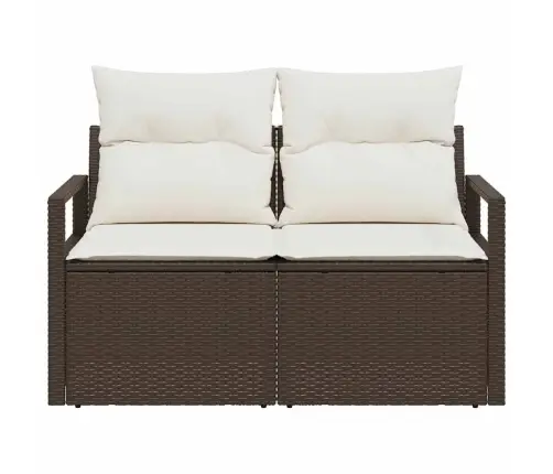 Dārza Dīvāns Ar Spilvenu Brūna 120 X 62 X 69Cm Poliratāns Vidaxl Dārza Dīvāns Ar Spilvenu Brūna 120 X 62 X 69Cm Poliratāns Vidaxl