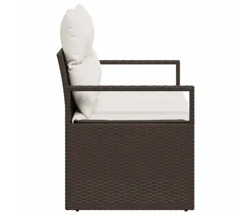 Dārza Dīvāns Ar Spilvenu Brūna 120 X 62 X 69Cm Poliratāns Vidaxl Dārza Dīvāns Ar Spilvenu Brūna 120 X 62 X 69Cm Poliratāns Vidaxl