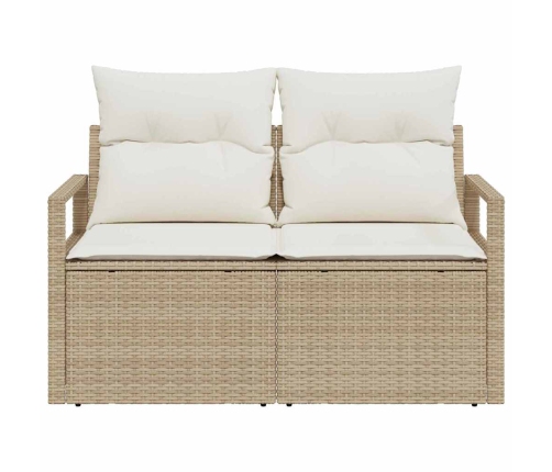 Dārza Dīvāns Ar Spilvenu Bēša 120 X 62 X 69Cm Poliratāns Vidaxl