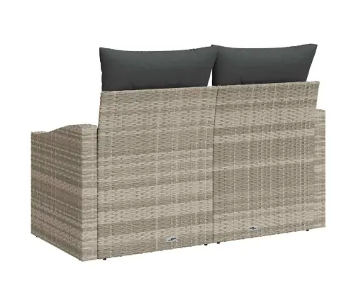 Sodo Sofa Su Pagalve Pilka 123 X 62 X 69Cm Poliratanas Sodo Sofa Su Pagalve Pilka 123 X 62 X 69Cm Poliratanas