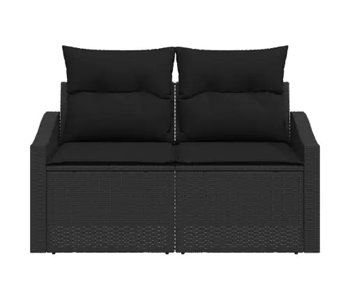 Sodo Sofa Su Pagalve Juoda 123 X 62 X 69Cm Poliratanas Sodo Sofa Su Pagalve Juoda 123 X 62 X 69Cm Poliratanas