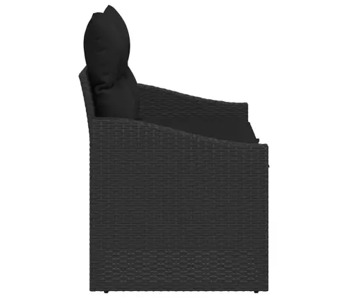 Sodo Sofa Su Pagalve Juoda 123 X 62 X 69Cm Poliratanas Sodo Sofa Su Pagalve Juoda 123 X 62 X 69Cm Poliratanas