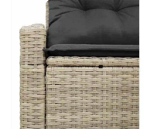 2-Vietīgs Dārza Dīvāns Ar Glabāšanu Un Spilveniem Pelēkā Poliratanā Vidaxl