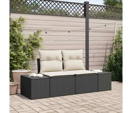 Divvietīgs Dārza Dīvāns Ar Spilveniem Melnā Poliratanā Vidaxl Divvietīgs Dārza Dīvāns Ar Spilveniem Melnā Poliratanā Vidaxl