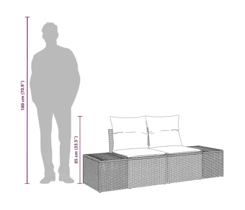 Sodo Sofa Ruda 123 X 62 X 69Cm Poliratanas