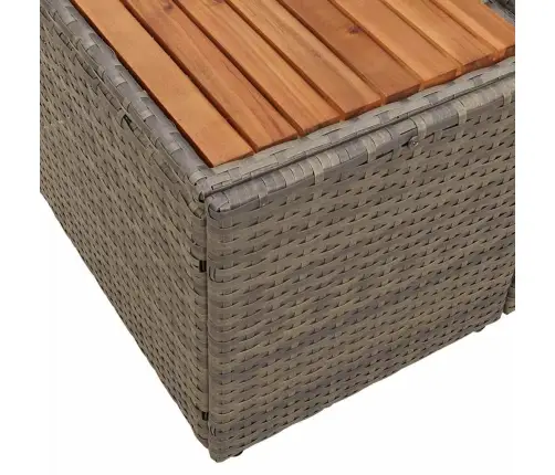 2 Vietīgs Dārgumu Dīvāns Ar Uzglabāšanu Un Spilveniem Pelēkā Poliratanā Vidaxl